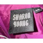 VTG Sharon Young Hot Pink/ Fuchsia Cocktail Party Pockets Pleated Midi Dress Photo 3