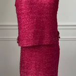 Vintage 60s 2 Piece Skirt Top Raspberry Pink ILGWU XS 4 Photo 0