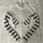 Alexander Wang T  White & Black Cropped Sweater XS Photo 0