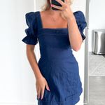 Reformation Evianna Puff Sleeve Linen Mini Dress Photo 1