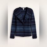 Cache  Navy and White Striped Blazer Photo 1