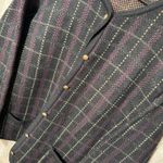 Liz Baker Vintage 90s Plaid Gold Button Cardigan Sweater Acrylic Womens XL Photo 4