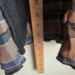 XINOUYILI Black Cable Knit Plaid Lettuce Hem Sweater Dress With Pockets Size L? Size L Photo 6