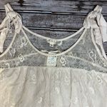 POL  Lace Overlay Tank Top - Cream Photo 4