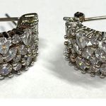 NEW Olivia & Jackson Fine Silver Plated Gold Tone Crystal Earrings Photo 5