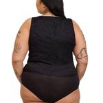 Torrid Black Lace Corset Seamed Lace Up Stretchy Tank Bodysuit 1X Photo 8