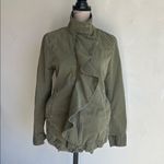 Banana Republic  Ruffle Utility Army Green Jacket Size XS Photo 3