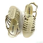 Balmain Ivory Patent Leather Cork Wedge Sandals Sz 7 Photo 2