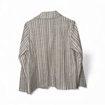 Coco + Carmen Striped Linen Blend Blazer Jacket Neutral Tan White Photo 1