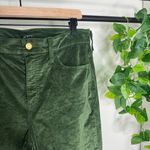 J.Crew Full Length Slim Wide Leg Pant in Stretch Velvet Green size 28 BV661 Photo 6