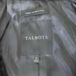 Talbots Italian Stadium Wool Blend Coat Full Zip Winter Black size 12 Photo 8