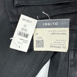 DL1961 NEW NWT  Patti Straight High Rise Vintage Ankle Jeans Black Coat Size 25 Photo 12