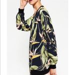ZARA  Tropical Safari Floral Print Oversized Relaxed Bomber Jacket M Photo 1