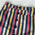 3 X 1 Rose Striped Mini Denim Skirt Size 24/XS Photo 4