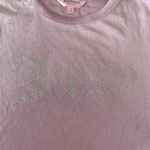Juicy Couture Velour Rhinestone Tee size Large Lounge Velvet Y2K Shirt Baby Pink Photo 2