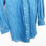 GRLFRND Mariana Button Down Western Snap Front Denim Shirt Dress Blue Women's XS Photo 5