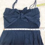 Gianni Bini Navy Blue Tie Front Spaghetti Strap Wide Leg Jumpsuit Size 10 New Photo 10