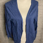 Black Halo H&M Blue Button Long Sleeve Open Front Cardigan Sweater Size Large Photo 0