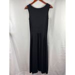 Liz Lange  Womens Black Sleeveless V-Neck Dress With Bow Front & Belt Detail XS Photo 6