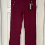 Betabrand  Burgundy Pull On Elastic Waist Dress Pants Photo 0