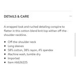 Open Edit  x Nordstrom | NWT | M | Faux Wrap Long Sleeve Ruched Wide V-Neck Top Photo 4