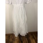 astr the label dress white linen blend L square neck‎ Size L Photo 2