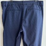 Mario Serrani  Italy Diamond Print Navy Blue Trousers, Business Casual Pants, 12 Photo 14