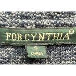 For Cynthia  Hooded Jacket Womens S Blue Wool Blend Geometric Coat Boho Folklore Photo 11