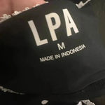 LPA  Revolve Drizella  Swim Top in Gigi Dot Sz M Black Photo 4