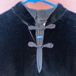 VINTAGE BLACK VELVET ASIAN STYLE MAXI DRESS Photo 2