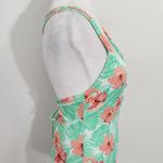 Ymi  Tropical Print One-Piece Swimsuit NWT Size Medium Green and Pink Swimsuit Photo 2