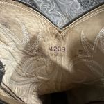 Vintage Dan Post Two Tone Gray Leather Cowboy Boots 4209 Women Size 5.5C W/ Box Photo 3