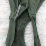 Aerie Womens Bikini XL Green Satin Stretch Cheeky Coverage Triangle Bottom NWT Photo 5