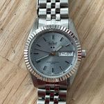 Paul Maret Ladies Watch Light Blue Dial Stainless Bracelet Day Date Windows Silver Photo 3