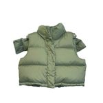 Lululemon  Womens Wunder Puff Cropped Vest Hood 8 Raw Linen Minimalist Gorpcore Photo 2