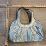 Coach  Ergo Kisslock Silver Pleated Leather Bag Metallic 12831 Shoulder Photo 2