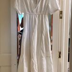 White tiered eyelet midi dress Size XS Photo 1