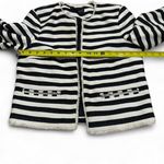 Metaphor Black & White Striped Tweed Blazer Photo 2