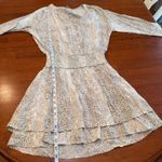 Rails  Jasmine Smocked Waist Mini Dress Cream Snakeskin Print‎ Size Medium Photo 9