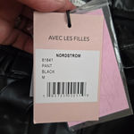 Avec Les Filles Black Faux Leather Belted High Rise Straight Pants Size Medium Photo 7