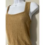 Current Air Brown Knit Square Neck Tank Top Women's XS Textured Open Weave Photo 1