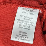 En Crème Burnt Red Front Tie Blouse Beaded Collar Size Medium Photo 6