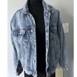 Unionbay Vintage 90s unisex acid wash blue marbled distressed denim jacket Small Photo 1