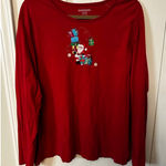 Red Christmas Long Sleeve Tee Plus Size 3X Photo 0