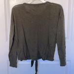 Madewell  Olive Green Tie Front Sweater Medium Photo 2