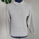 Vintage Kate Collins Iridescent Collar Sweater White Size M Photo 0