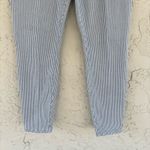 U.S. Polo Assn. Women's Blue and White Striped Ankle Jeans Photo 3