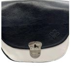 Patricia Nash Bettina Colorblock Saddle Crossbody Bag Purse Black White NWT Photo 1