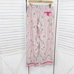 Victoria's Secret Victoria’s Secret Holiday Reindeer Print Flannel Sleep Lounge Pants Pink Small Photo 1