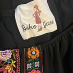 #26 Juniors Black Boho Jane Fiesta Embroidered Crop Top, Sz: Medium Photo 4